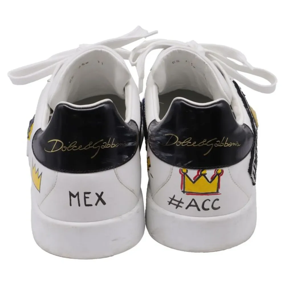 Dolce & Gabbana Portofino Sneakers in White Leather
